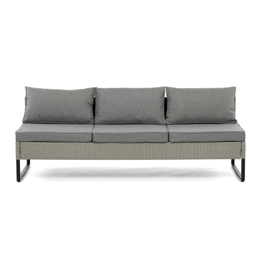 Zahradní sestava, polyratan, šedá, AZS-A1915 GREY – 328 cm