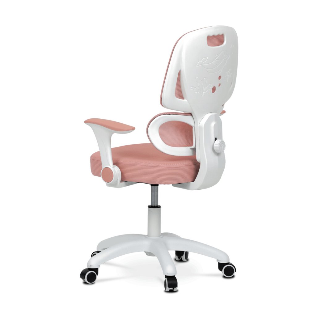 Dětská židle, výškově nastavitelná, růžová síťovina, KA-K1063 PINK – 61 cm