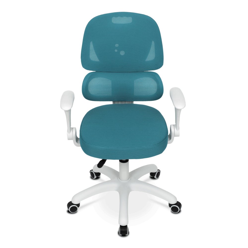 Dětská židle, výškově nastavitelná, modrá síťovina, KA-K1063 BLUE – 43 cm