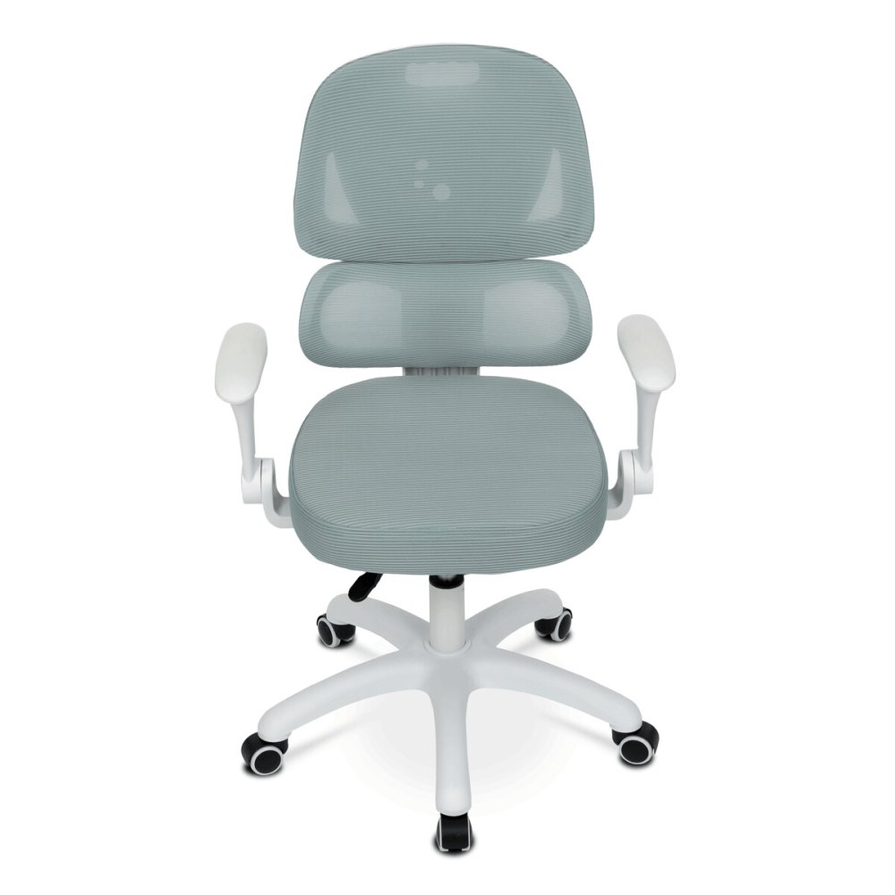Dětská židle, výškově nastavitelná, zelená síťovina, KA-K1063 GRN – 43 cm