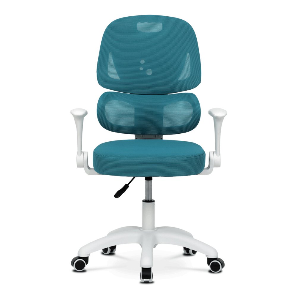 Dětská židle, výškově nastavitelná, modrá síťovina, KA-K1063 BLUE – 43 cm