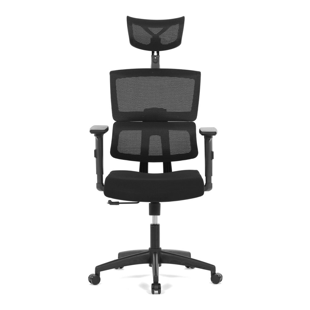 Kancelářská židle, houpací mechanismus, černá síťovina, KA-B1025 BK – 68 cm