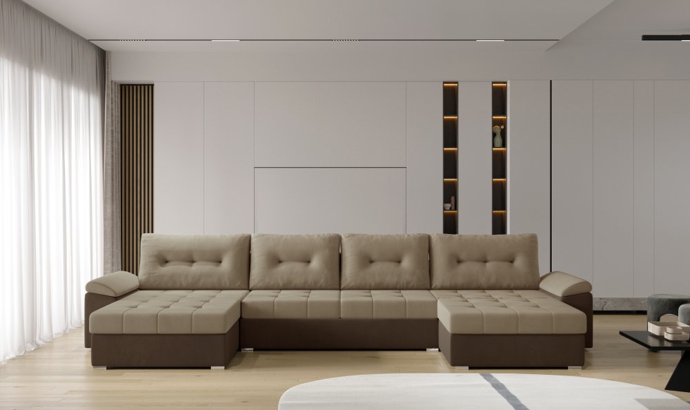Rozkládací rohová sedačka MAJA U – 340x151x75/85cm