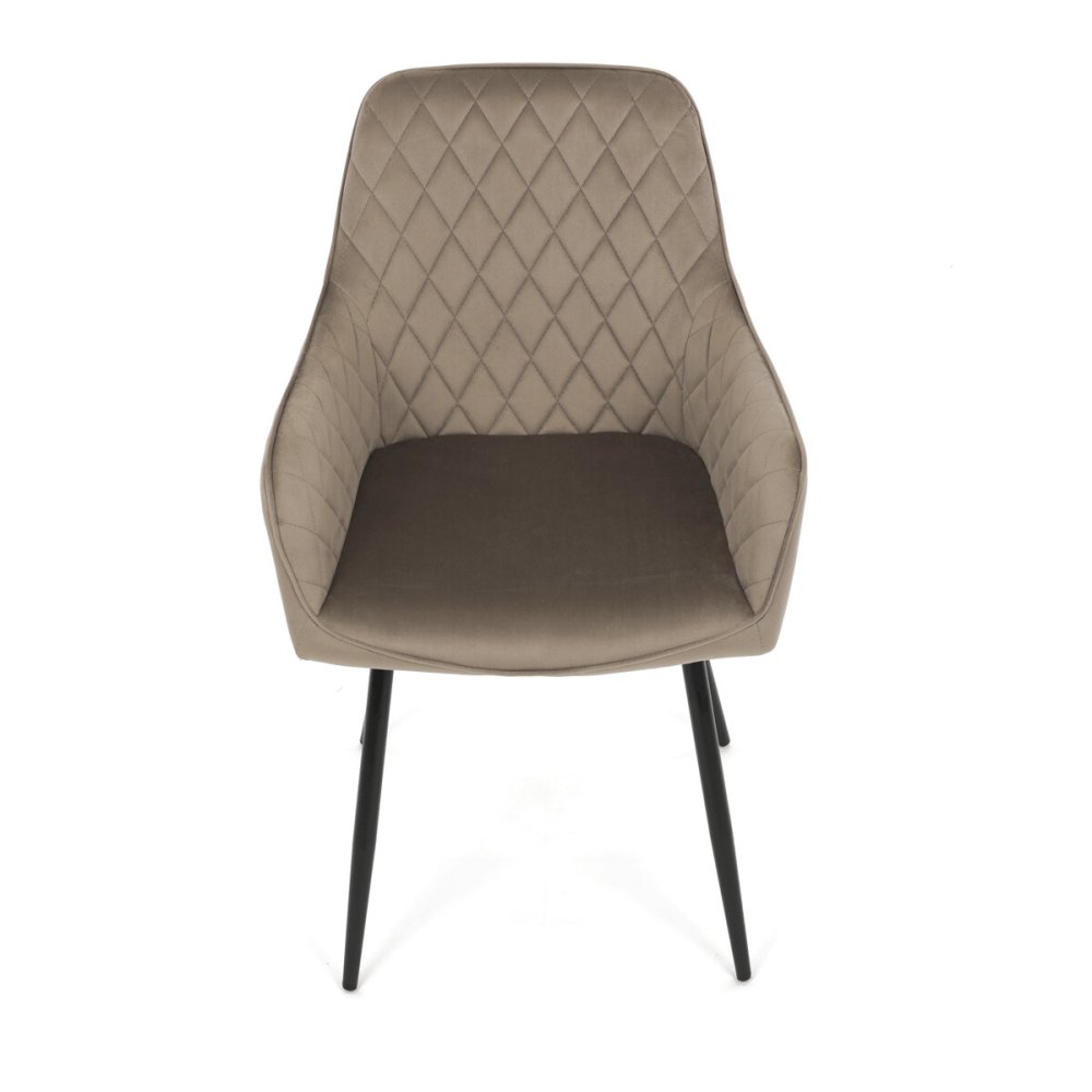 Jídelní židle, béžová, sametová látka, DCH-215 CAP4 – 45 cm
