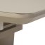Jídelní stůl 110+40x75 cm, cappuccino 4 mm skleněná deska, MDF, cappuccino mat