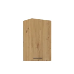 Horní skříňka, Monro 40 G-72 1F, černý mat / dub artisan (40 x 71,5) cm