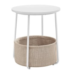 Odkládací stolek 45x45x50cm, mdf, bílá, AKF-E1023 WT