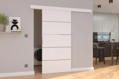 Posuvné nástěnné dveře BIELLA 106 bílá (106 x 205) cm – záruka 4 roky