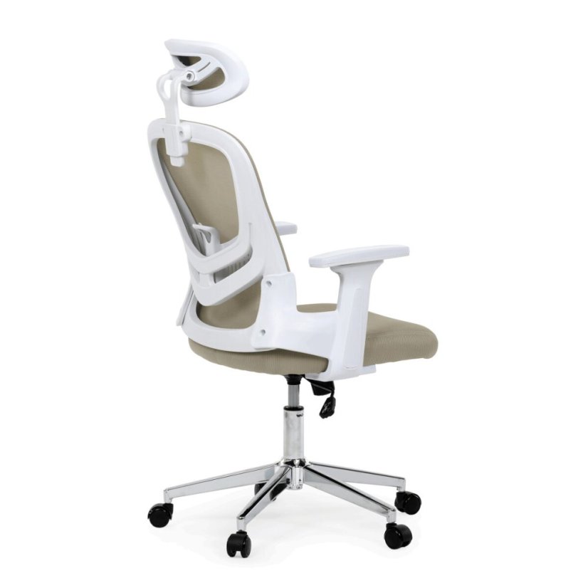 Kancelářská židle, houpací mechanismus, béžová síťovina, KA-K2031 BGE