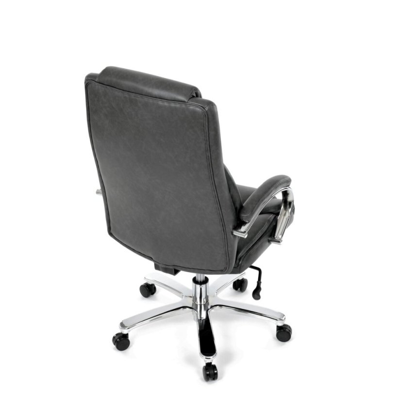 Kancelářské křeslo, houpací mechanismus, šedá ekokůže, KA-F1385 GREY