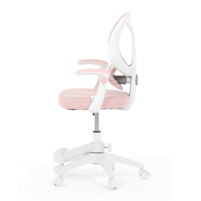 Dětská židle, výškově nastavitelná, růžová síťovina, KA-W8008 PINK