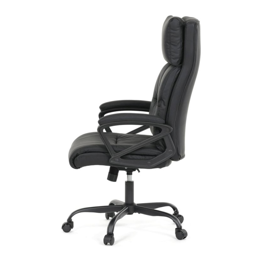 Kancelářské křeslo, houpací mechanismus, černá ekokůže, KA-Y346 BK