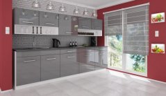 Kuchyňská linka DIAMOND 260/260 šedá lesk