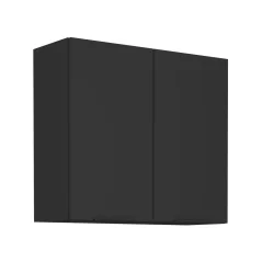 Horní skříňka SIBER 80 G-72 2F, černá (80 x 71,5) cm