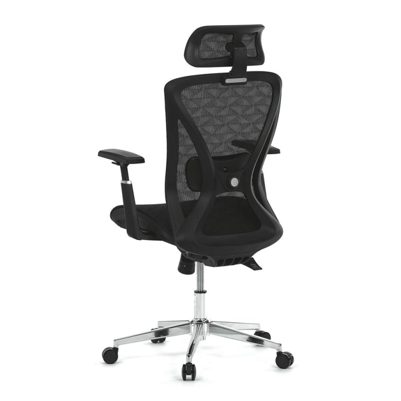 Kancelářská židle, synchronní mechanismus, černá síťovina, KA-S258 BK