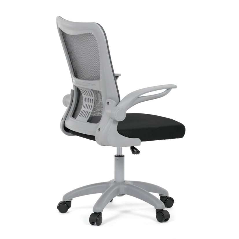 Dětská židle, výškově nastavitelná, šedá síťovina, KA-K2008 GREY