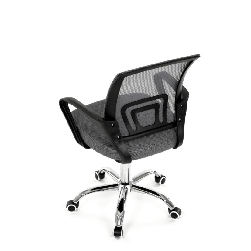 Dětská židle, výškově nastavitelná, šedá síťovina, KA-L103 GREY