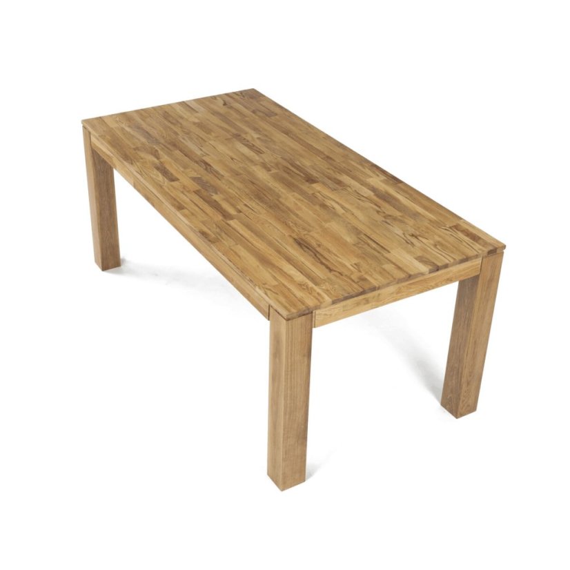 Jídelní stůl 180x90x75, masiv dub bílý, povrchová úprava olejem, nohy 10x10 cm