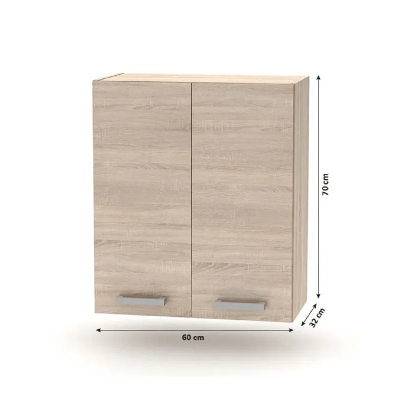 Horní skříňka 2DV NOPL-007-OH, dub sonoma (60 x 70) cm