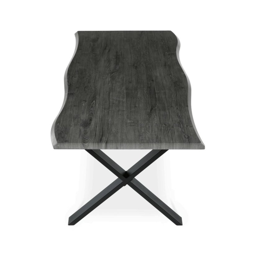 Jídelní stůl 180x90cm, mdf, šedý dub, HT-F4318 GREY - Barva: hnědá#eup349685euv3