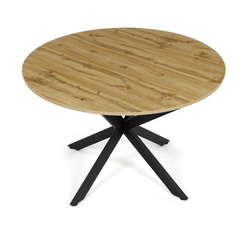 Jídelní stůl rozkládací 120-160x120 cm, melamin, dub, DT-I1120 OAK - Barva (vyberte): hnědá - Barva (vyberte): bílá#eup349724euv4