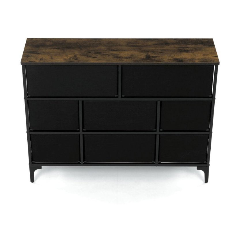 Komoda 103x30x78cm, mdf, vícebarevná, AUK-W2104 BK