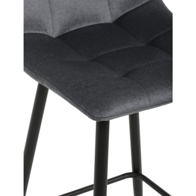 Barová židle, šedá, látka, AUB-X7015 GREY2