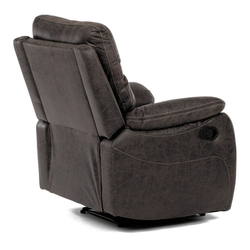 TV a relaxační křeslo s manuálním ovládáním, potah coffee látka v dekoru vintage