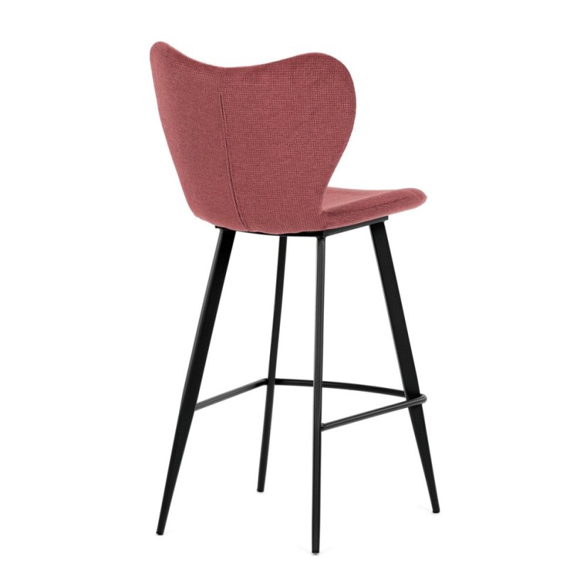 Barová židle, červená, látka, AUB-1068 RED2