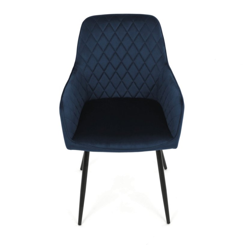 Jídelní židle, modrá, sametová látka, DCH-215 BLUE4