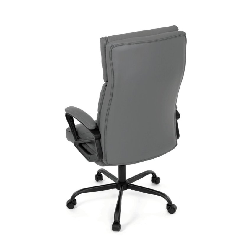 Kancelářské křeslo, houpací mechanismus, šedá ekokůže, KA-Y346 GREY