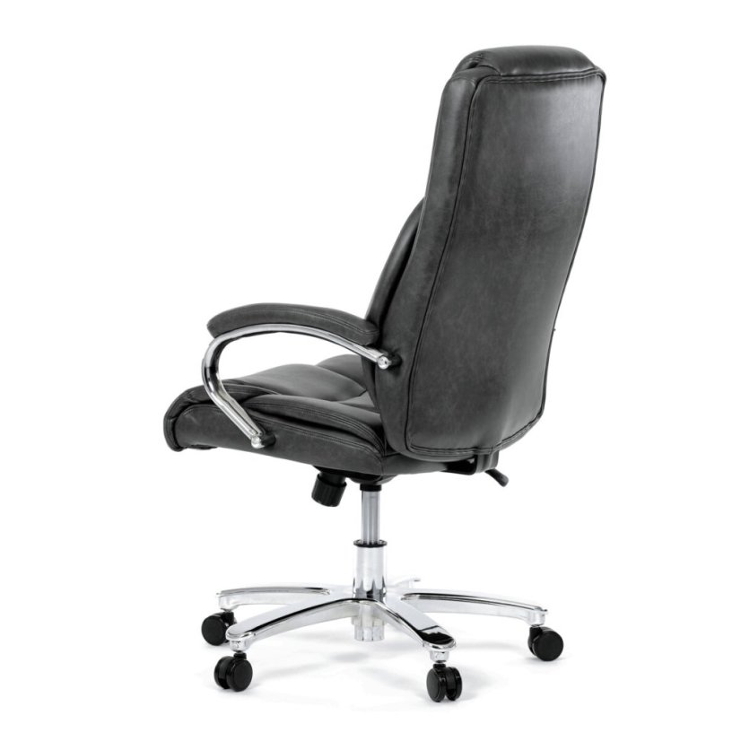 Kancelářské křeslo, houpací mechanismus, šedá ekokůže, KA-F1385 GREY