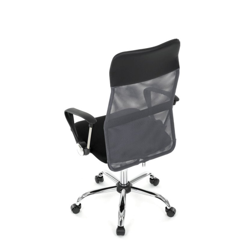 Kancelářská židle, houpací mechanismus, šedá síťovina, KA-E305 GREY