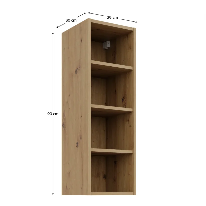 Horní policová skříňka FRISBO/ARSANY 30 G-90 OTW, dub artisan (30 x 90) cm