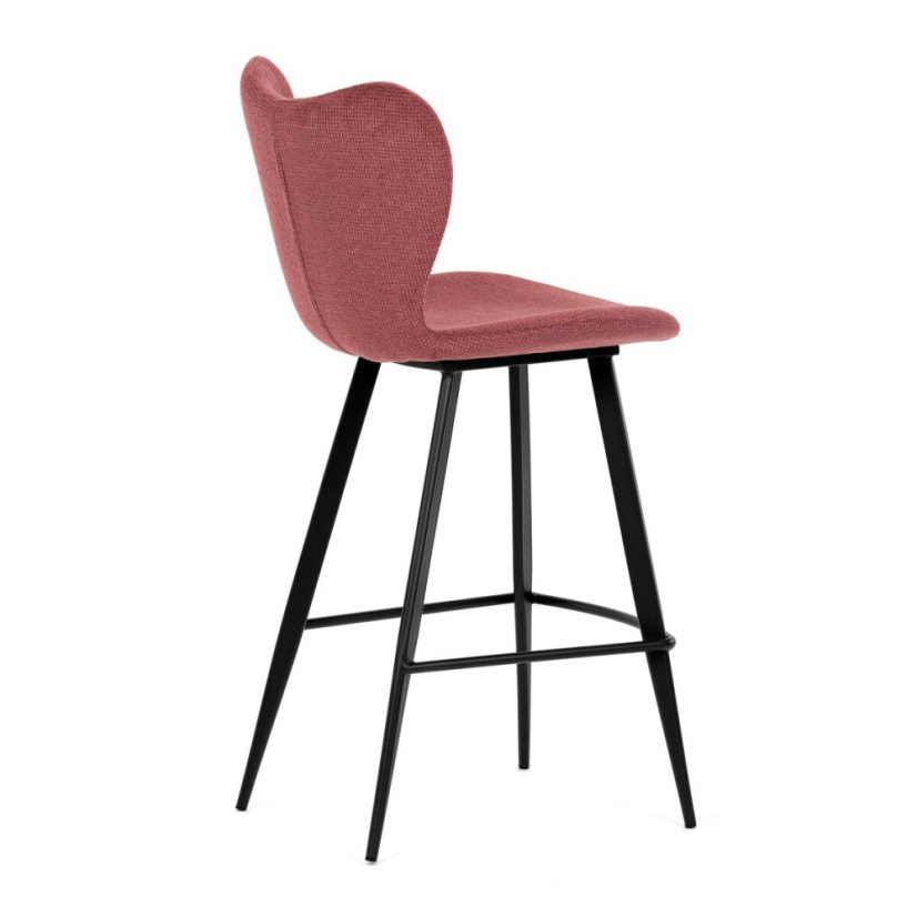 Barová židle, červená, látka, AUB-1068 RED2