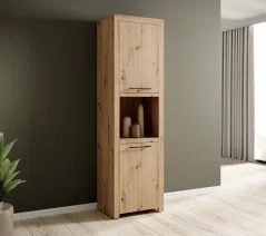 Vysoká skříň JANEZ artisan (58 x 200) cm – 6 polic pro přehledné uložení
