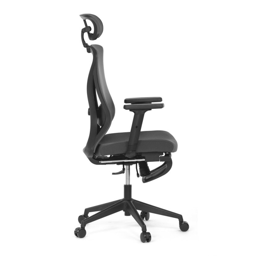 Kancelářská židle, synchronní mechanismus, šedá síťovina, KA-S257 GREY
