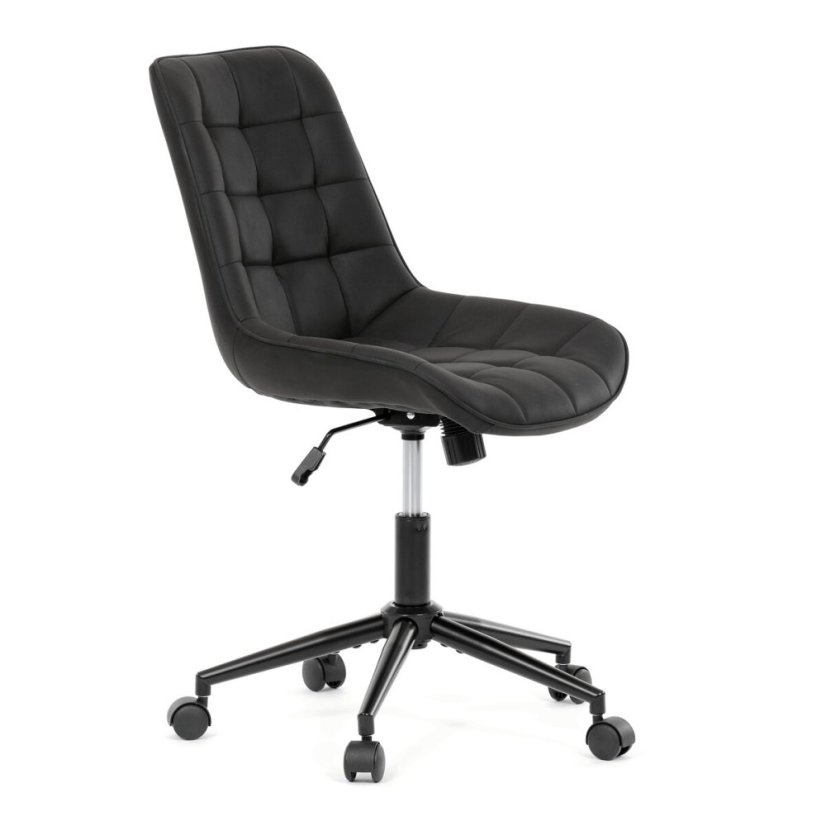 Pracovní židle, výškově nastavitelná, černá látka, KA-V3120 BK3