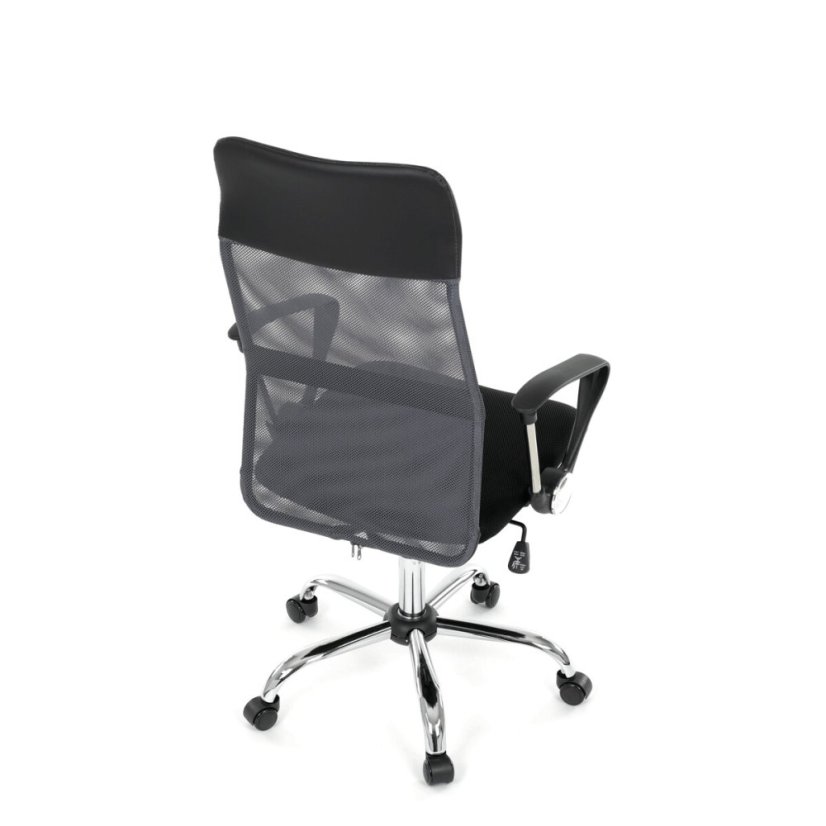 Kancelářská židle, houpací mechanismus, šedá síťovina, KA-E305 GREY