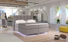 Kontinentální postel Boxspring BRAZIL šedá