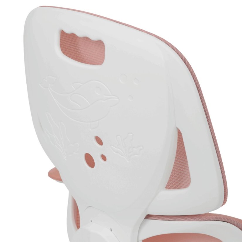 Dětská židle KA-K1063 PINK, výškově nastavitelná, růžová síťovina (61 x 53) cm