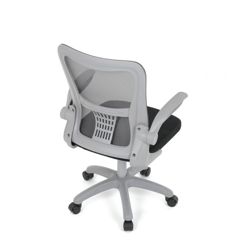 Dětská židle, výškově nastavitelná, šedá síťovina, KA-K2008 GREY