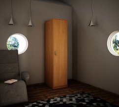 Šatní skříň VEDOS olše (45 x 193) cm
