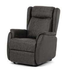 Polohovací křeslo, elektrické kabelové ovládání, černá, látka vintage, TV-L8902 BK3