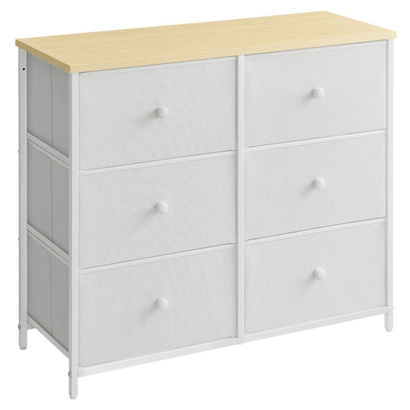 Komoda 80x30x71cm, kov, šedá, AUK-E1032 GREY - Barva: bílá#eup349562euv2