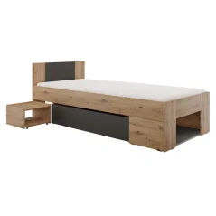 Postel s úložným prostorem UNIS (95 x 203,6) cm – spací plocha 90 x 200 cm