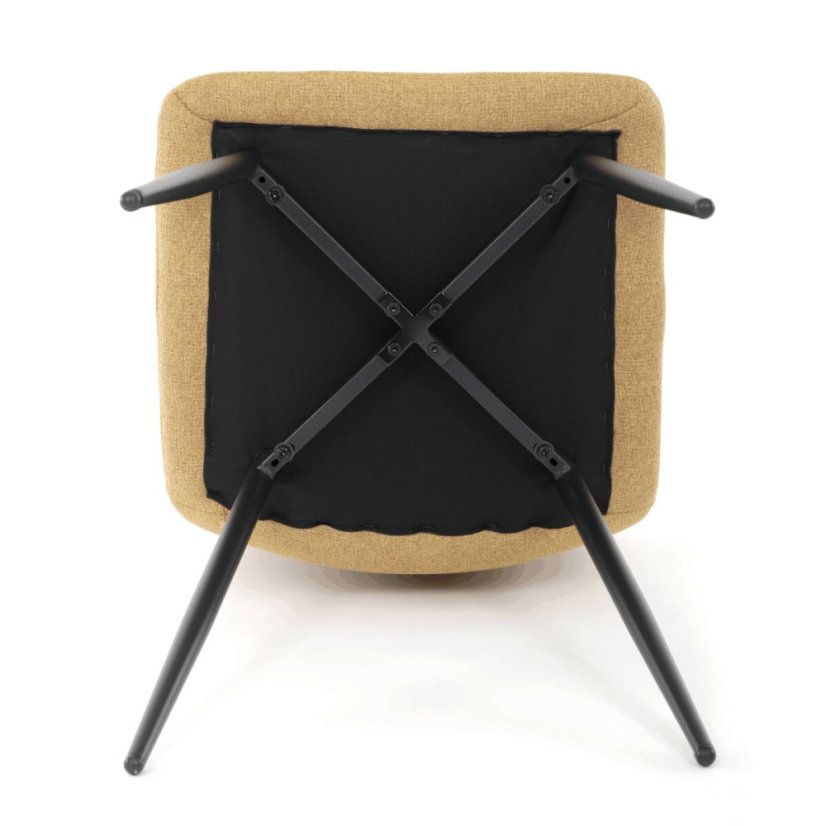 Jídelní židle, žlutá, látka, DCL-V2017 YEL2