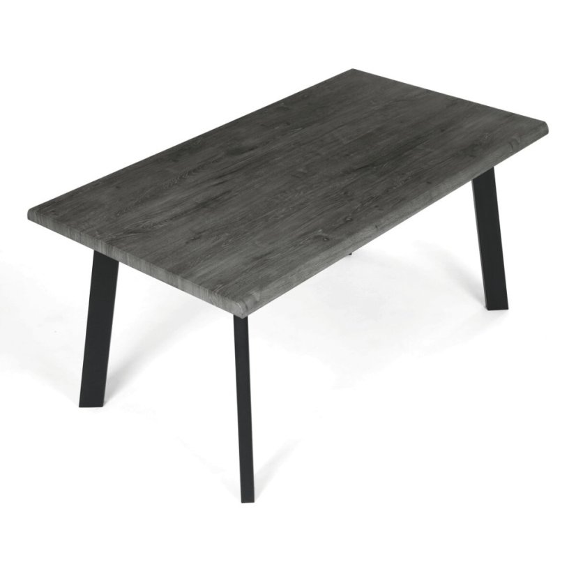 Jídelní stůl 160x90cm, mdf, šedý dub, HT-F4516 GREY - Barva (vyberte): hnědá#eup349730euv2