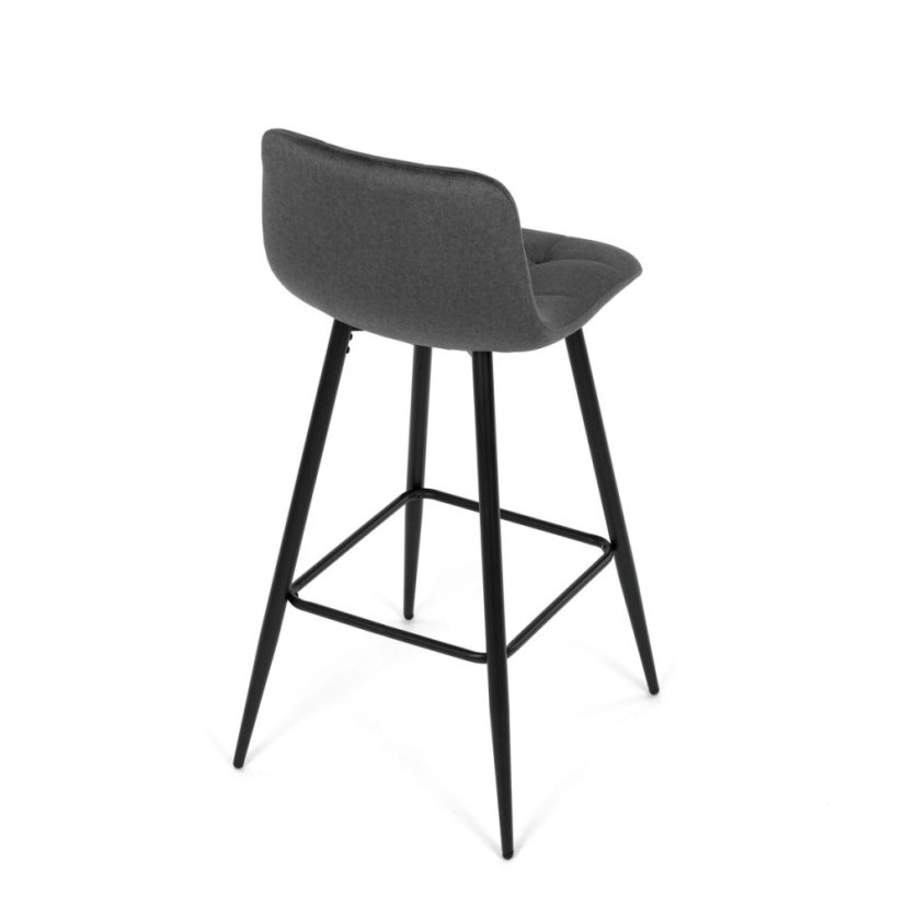 Barová židle, šedá, látka, AUB-X7015 GREY2