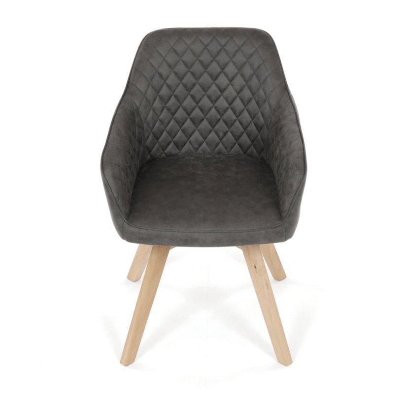Jídelní židle, černá, látka vintage, DCH-435 BK3